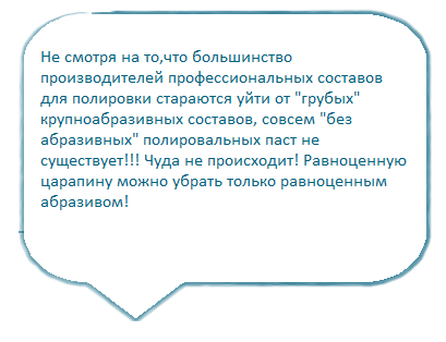 Информация о применении полировочной пасты